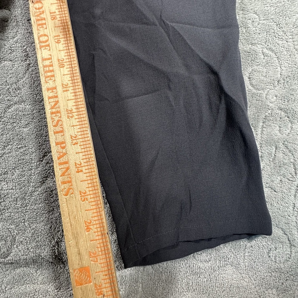 Eileen Fisher Womens Medium Black 100% Silk Georgette Crepe Ankle Pants Luxury - Picture 10 of 12